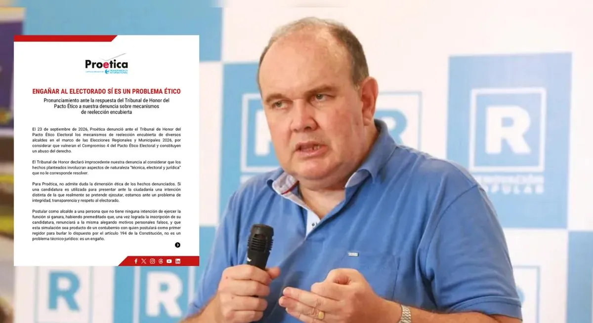 Proética pide al JNE impedir la reelección encubierta: "Engañar al electorado es un problema ético"