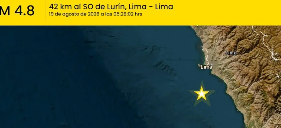 Sismo de magnitud 4.8 se registró en Lurín, según informó el IGP
