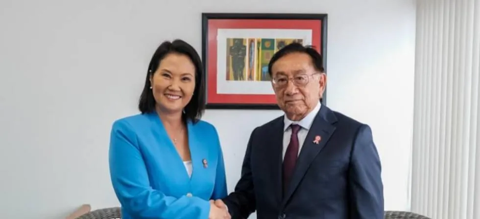 Presidente Balcázar recibe a Keiko Fujimori en Palacio de Gobierno