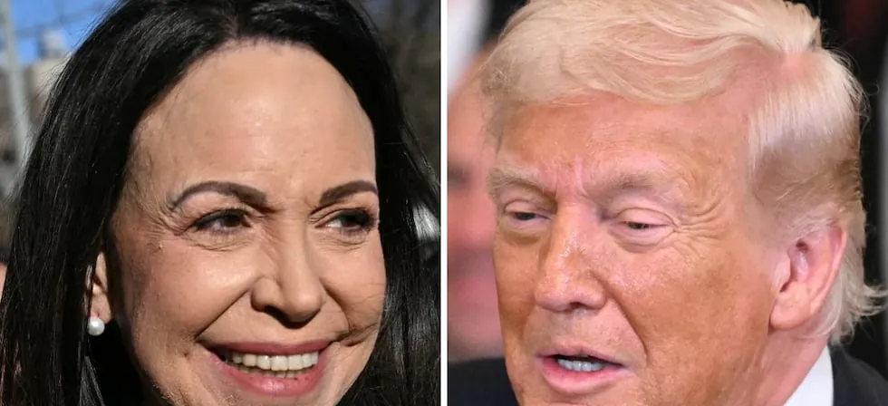 Trump dice que “todo saldrá bien” al ser preguntado si Machado debe regresar a Venezuela