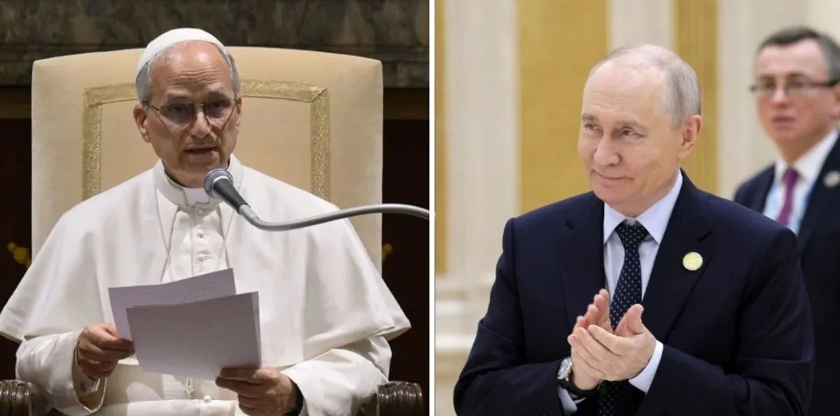 Vladimir Putin agradece al papa León XIV por sus esfuerzos por encontrar una solución al conflicto con Ucrania