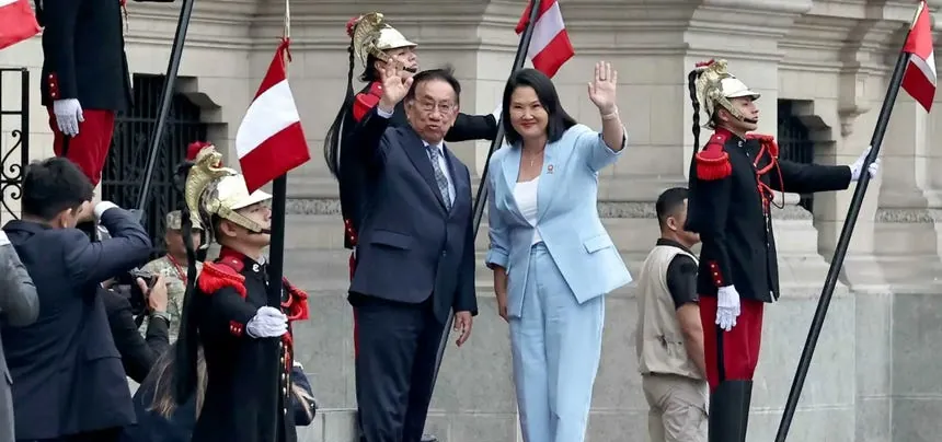 El presidente José María Balcázar se reúne con Keiko Fujimori en Palacio de Gobierno