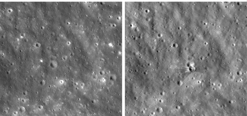 La NASA muestra el cráter causado por impacto de restos de una nave de SpaceX en la Luna