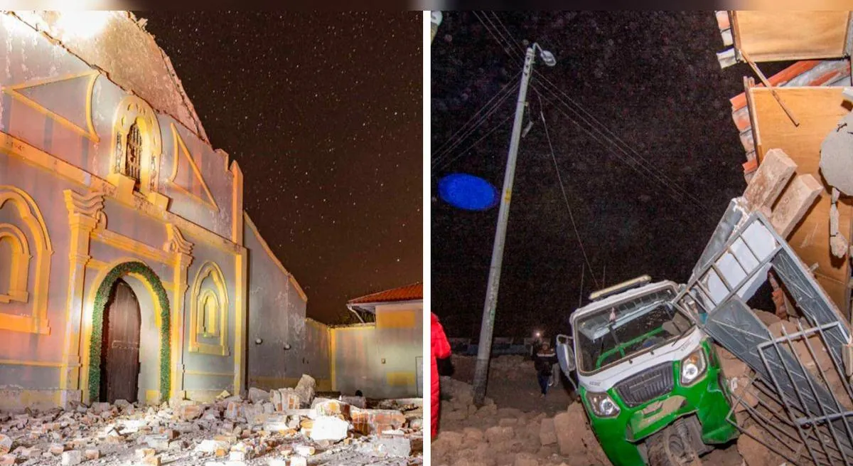 Las impactantes imágenes de Pumpunya tras el sismo en Junín: casas destruidas y familias durmiendo a la intemperie