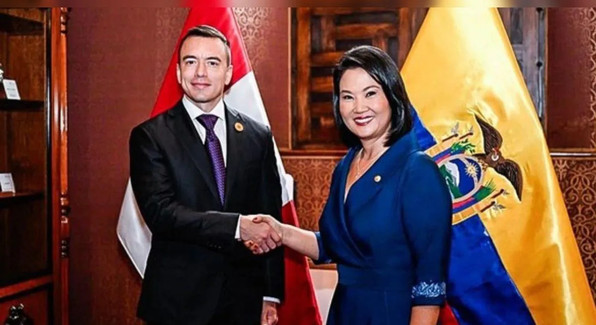 Keiko Fujimori y Daniel Noboa, presidente de Ecuador, se reúnen en Lima en medio de crisis de seguridad fronteriza