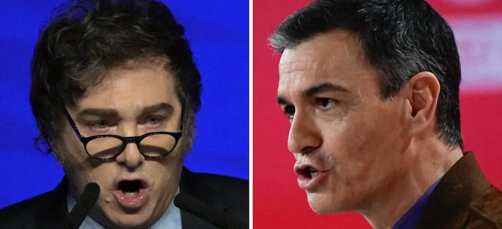 Milei llama “dictador” a Pedro Sánchez y Madrid no tarda en responder: “Es indigno”
