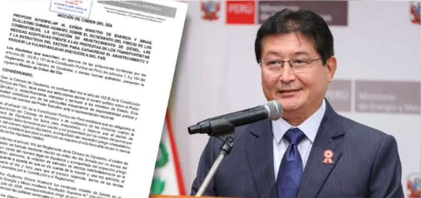 Juntos por el Perú presentó moción de interpelación contra ministro de Energía y Minas: es la segunda de este tipo