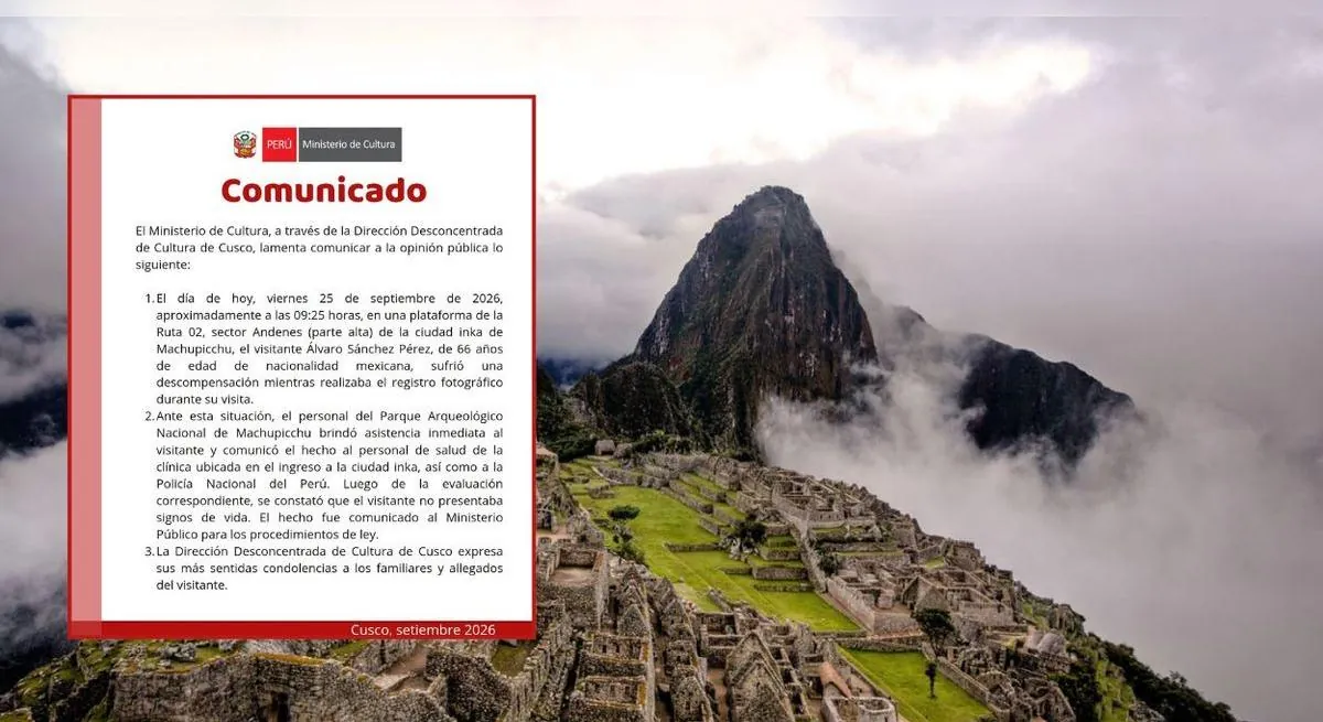 Machu Picchu: turista mexicano de 66 años falleció tras sufrir descompensación en el sector Andenes